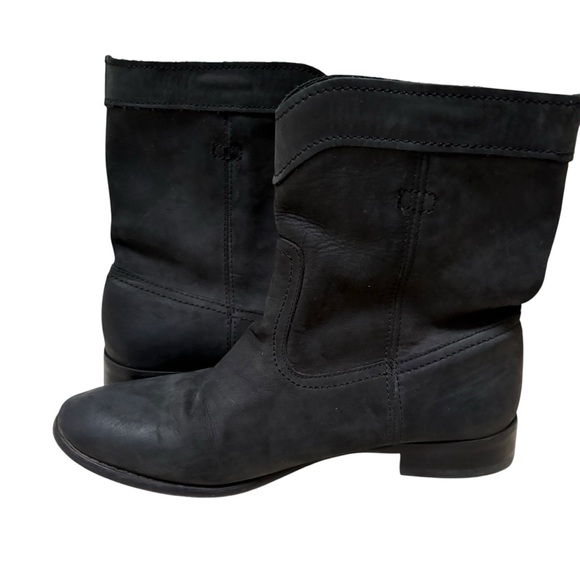 Frye Black Leather Ankle Boots - Picture 4 of 10